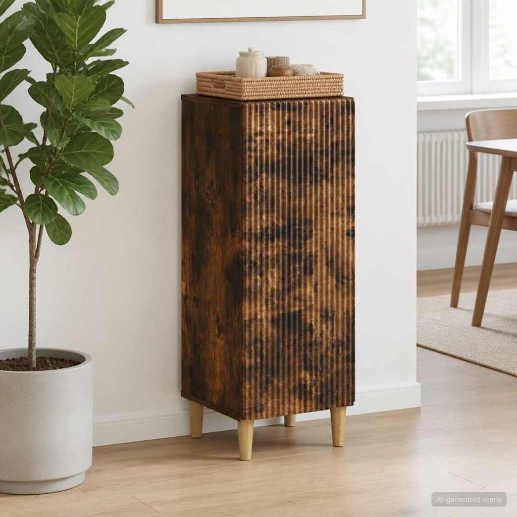 Sideboard Geräucherte Eiche 33 x 34,5 x 90 cm Holzwerkstoff