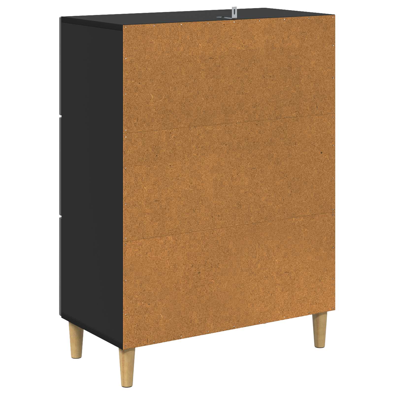 Schubladenschrank 66 x 34,5 x 90 cm Holzwerkstoff Schwarz