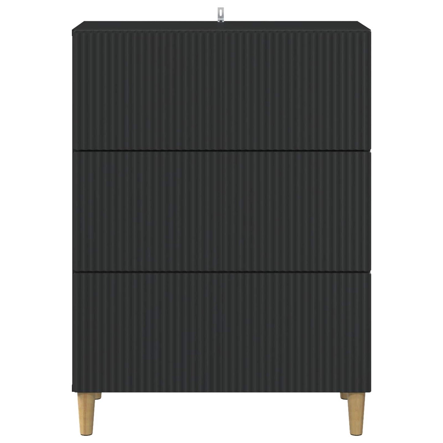 Schubladenschrank 66 x 34,5 x 90 cm Holzwerkstoff Schwarz