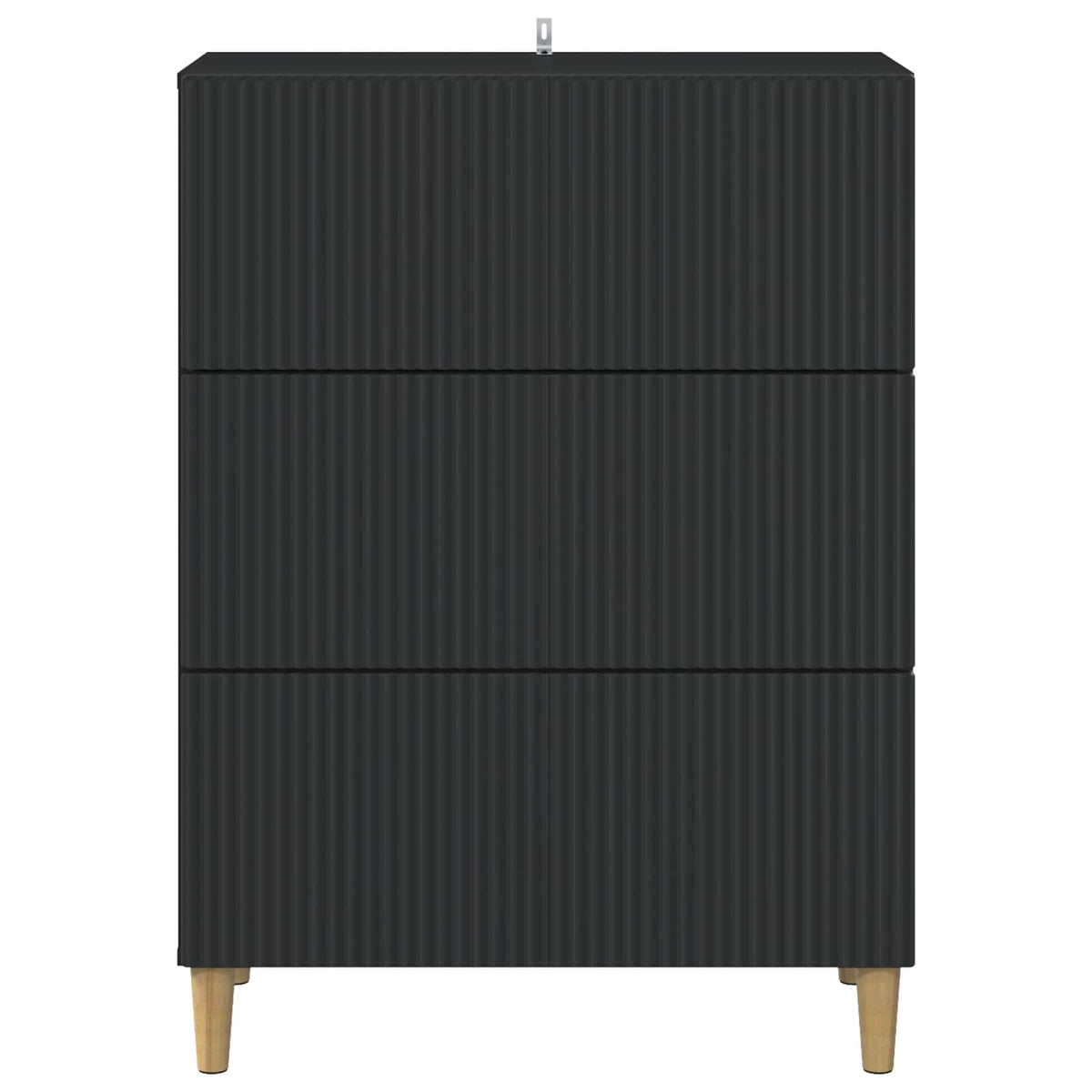 Schubladenschrank 66 x 34,5 x 90 cm Holzwerkstoff Schwarz