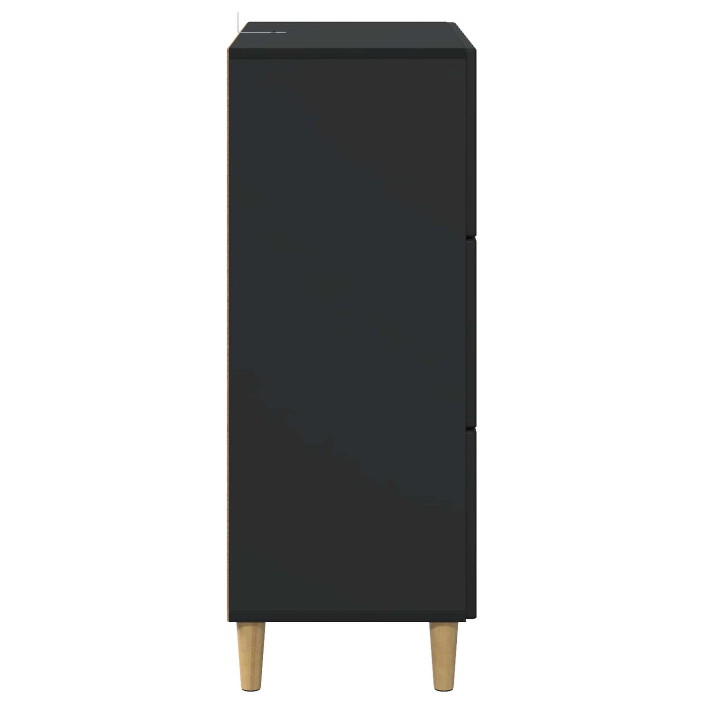 Schubladenschrank 66 x 34,5 x 90 cm Holzwerkstoff Schwarz