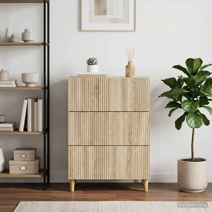 Schubladenschrank 66 x 34,5 x 90 cm Holzwerkstoff Sonoma-Eiche