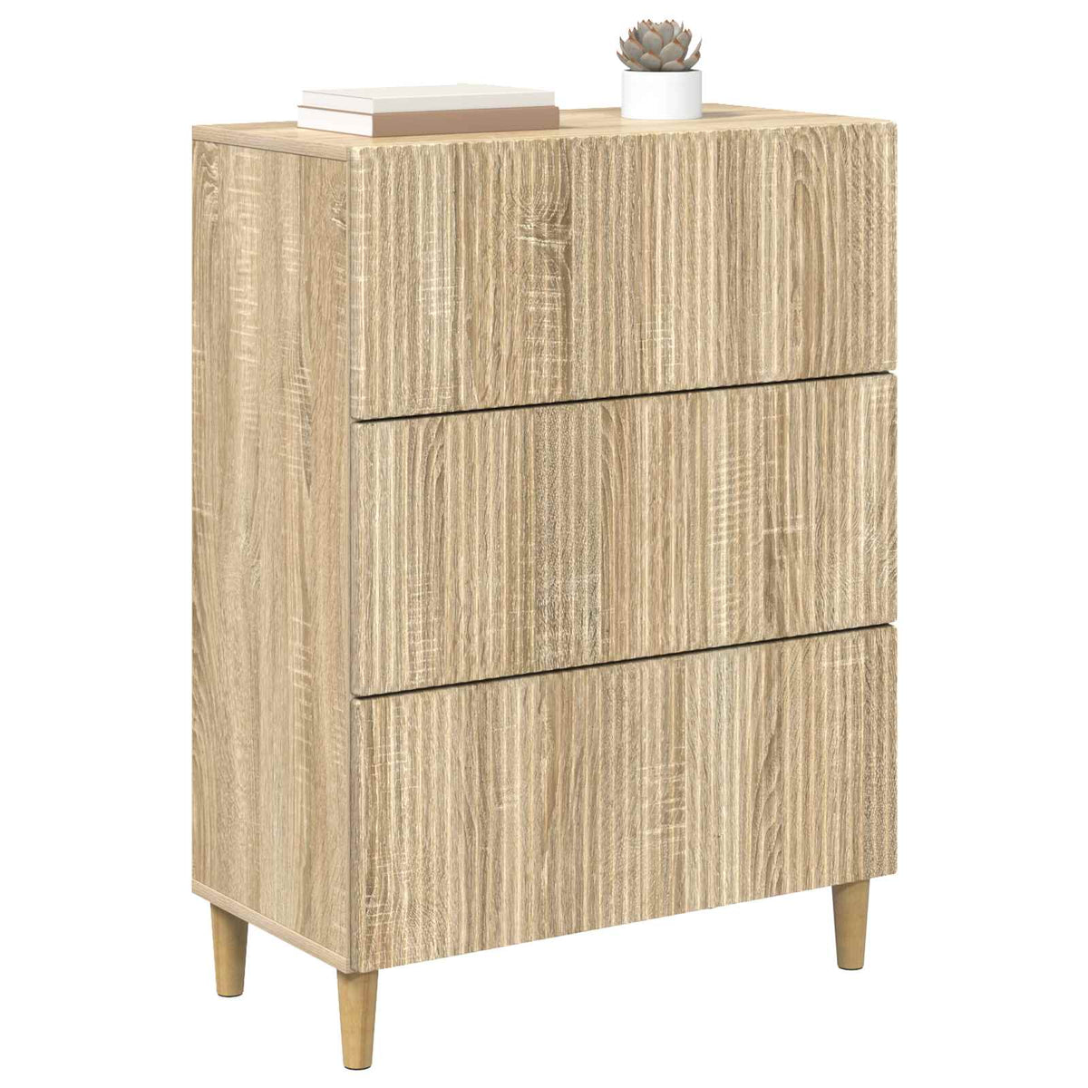 Schubladenschrank 66 x 34,5 x 90 cm Holzwerkstoff Sonoma-Eiche