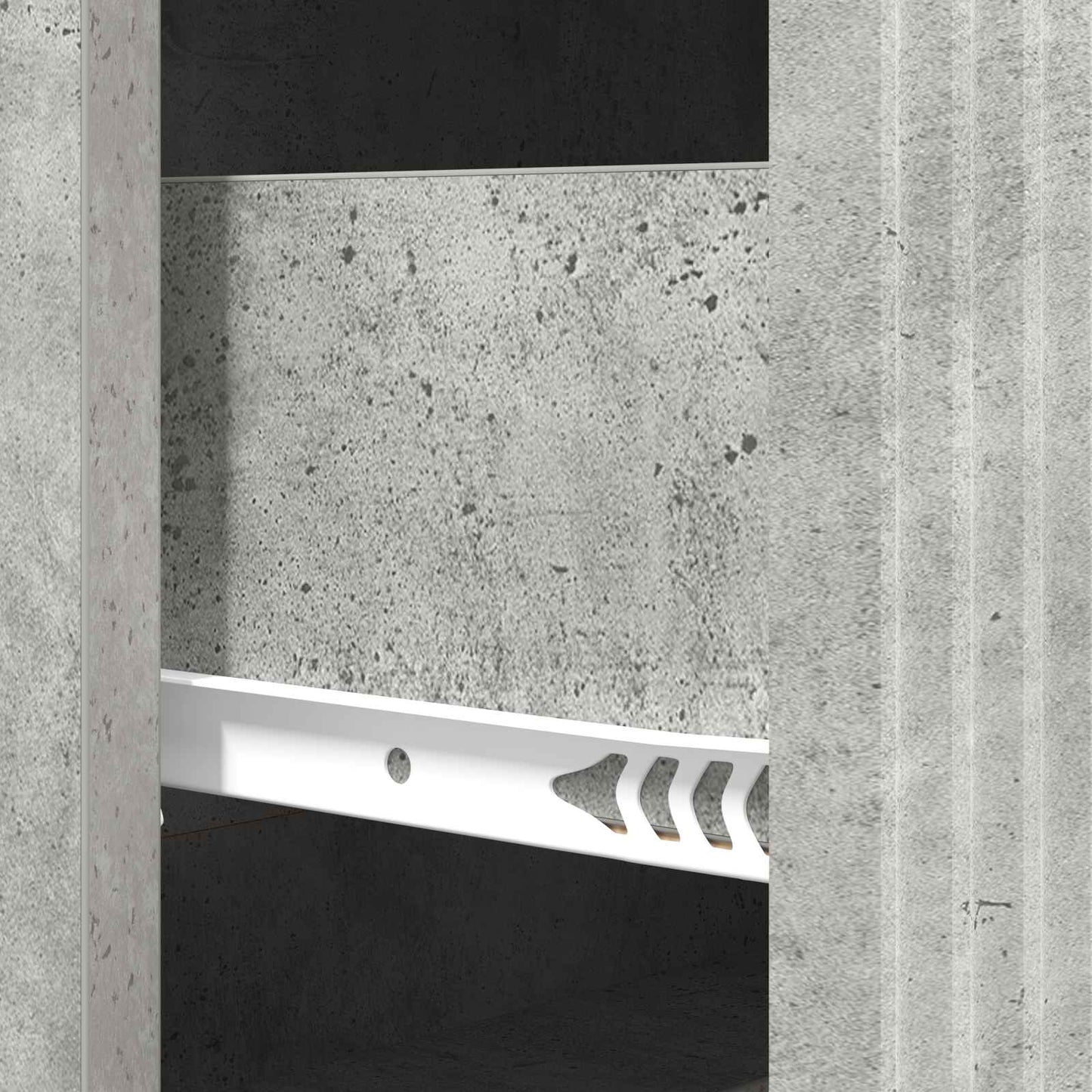Schubladenschrank 66 x 34,5 x 90 cm Holzwerkstoff Betongrau