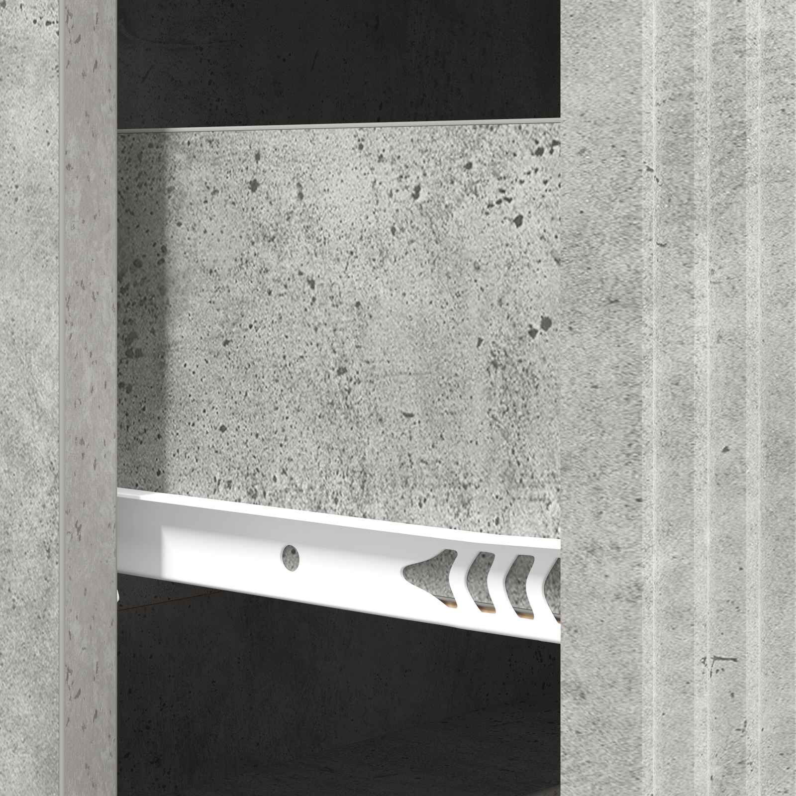Schubladenschrank 66 x 34,5 x 90 cm Holzwerkstoff Betongrau