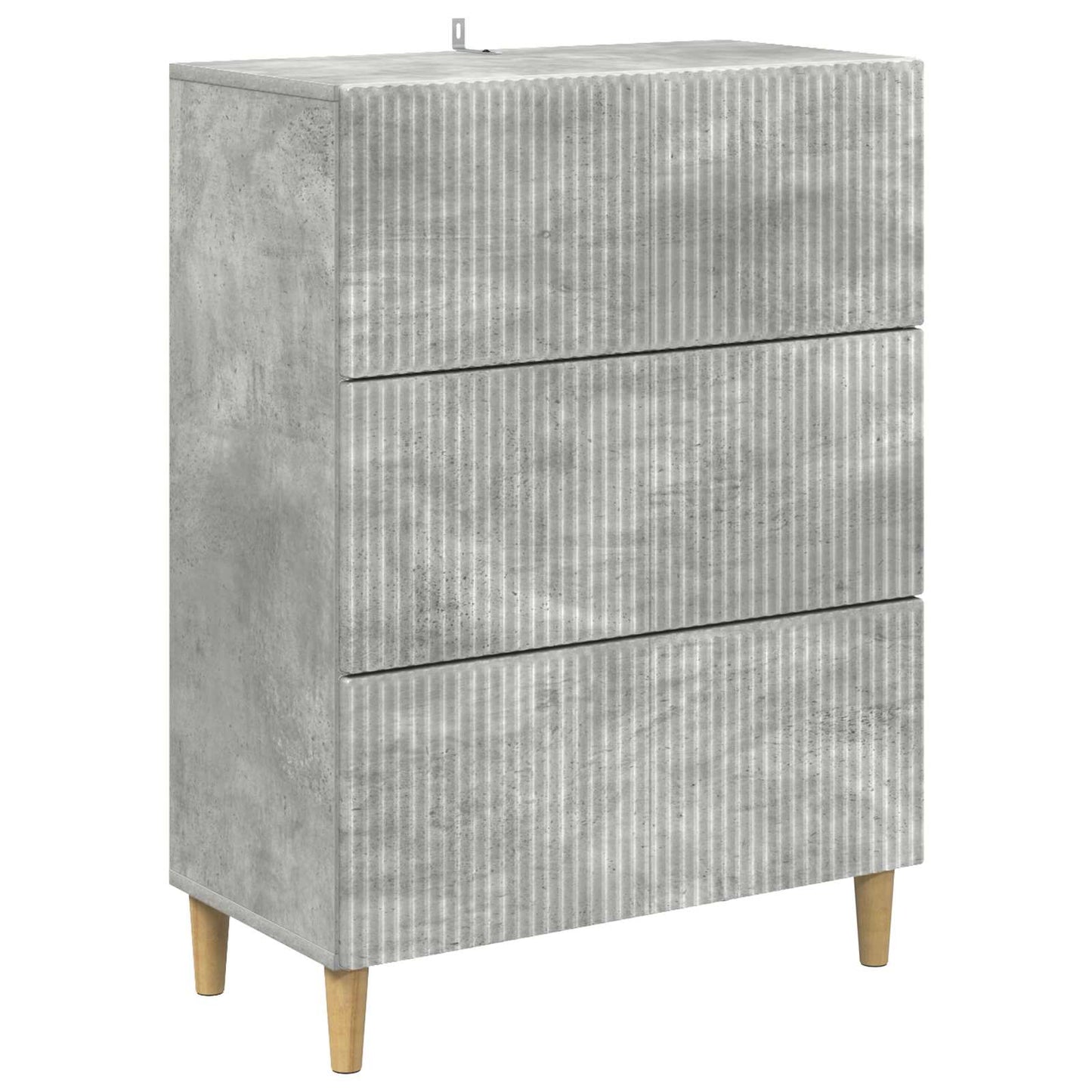 Schubladenschrank 66 x 34,5 x 90 cm Holzwerkstoff Betongrau