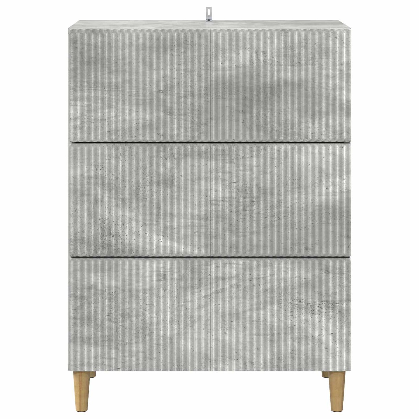 Schubladenschrank 66 x 34,5 x 90 cm Holzwerkstoff Betongrau