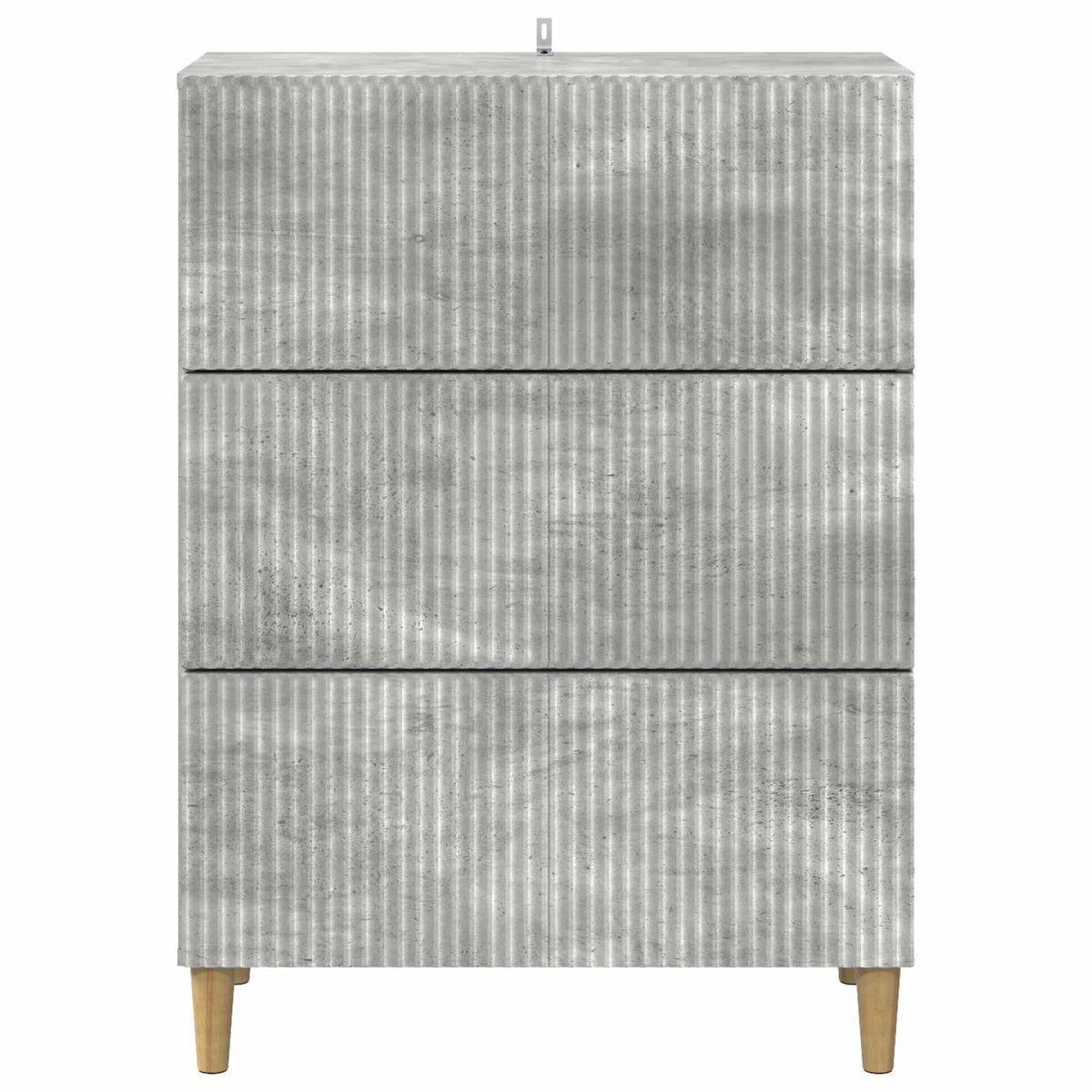 Schubladenschrank 66 x 34,5 x 90 cm Holzwerkstoff Betongrau