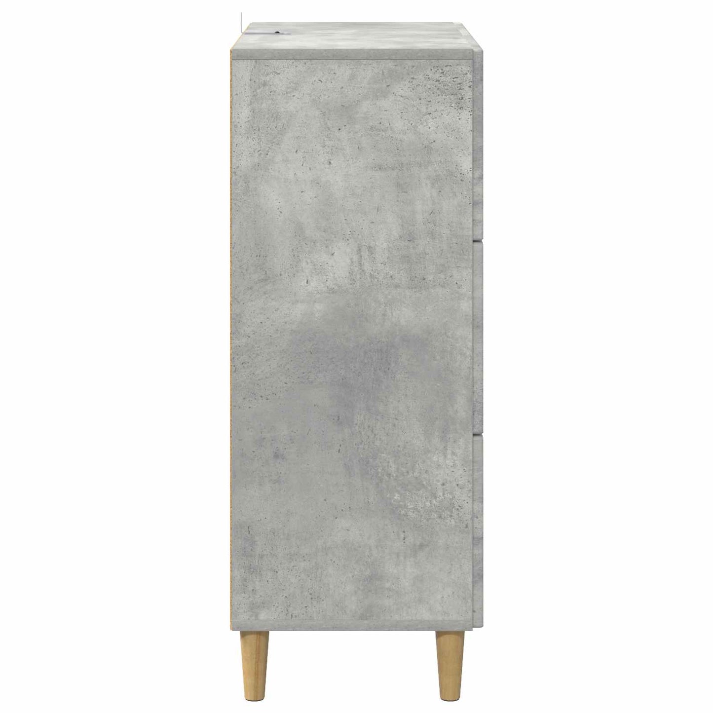 Schubladenschrank 66 x 34,5 x 90 cm Holzwerkstoff Betongrau