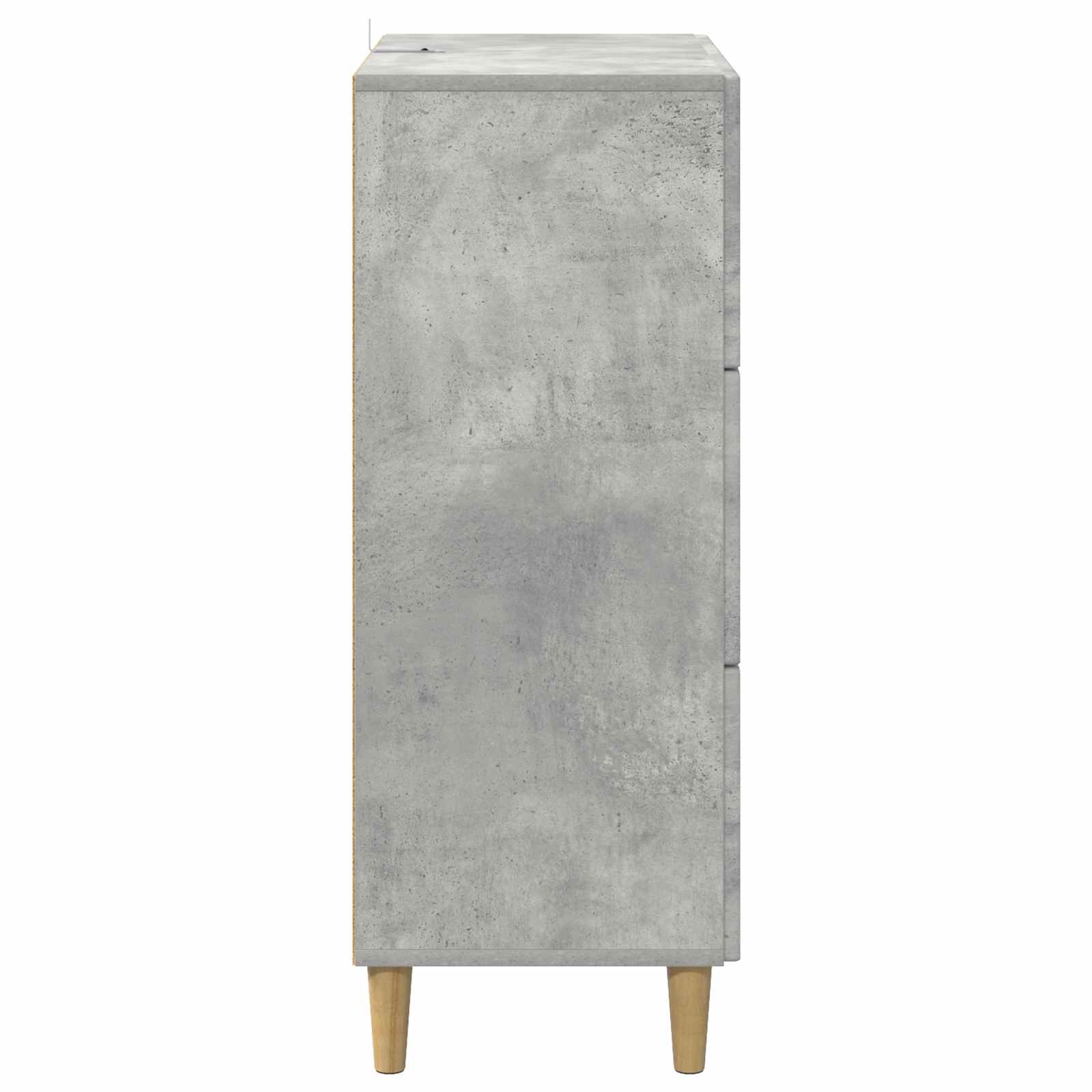 Schubladenschrank 66 x 34,5 x 90 cm Holzwerkstoff Betongrau
