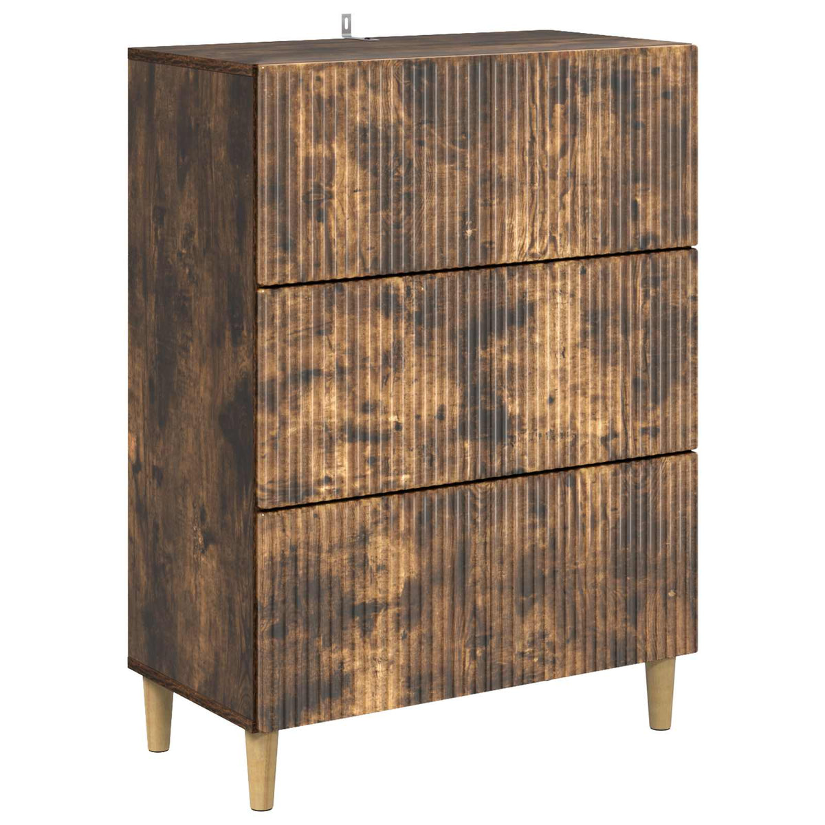 Schubladenschrank 66 x 34,5 x 90 cm Holzwerkstoff Räuchereiche