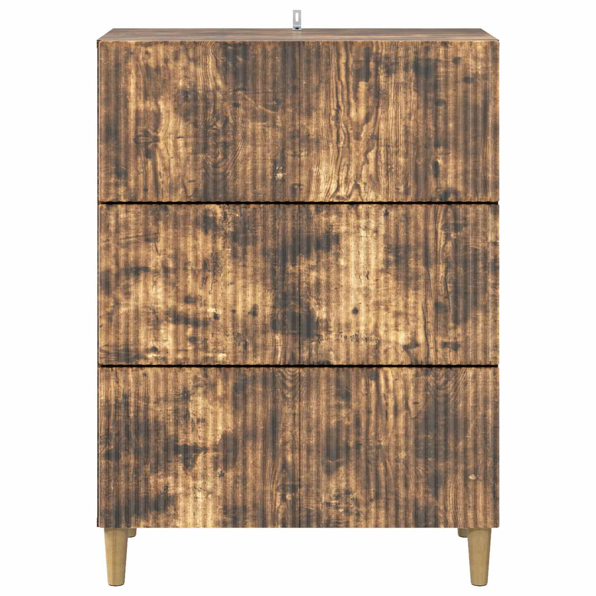 Schubladenschrank 66 x 34,5 x 90 cm Holzwerkstoff Räuchereiche