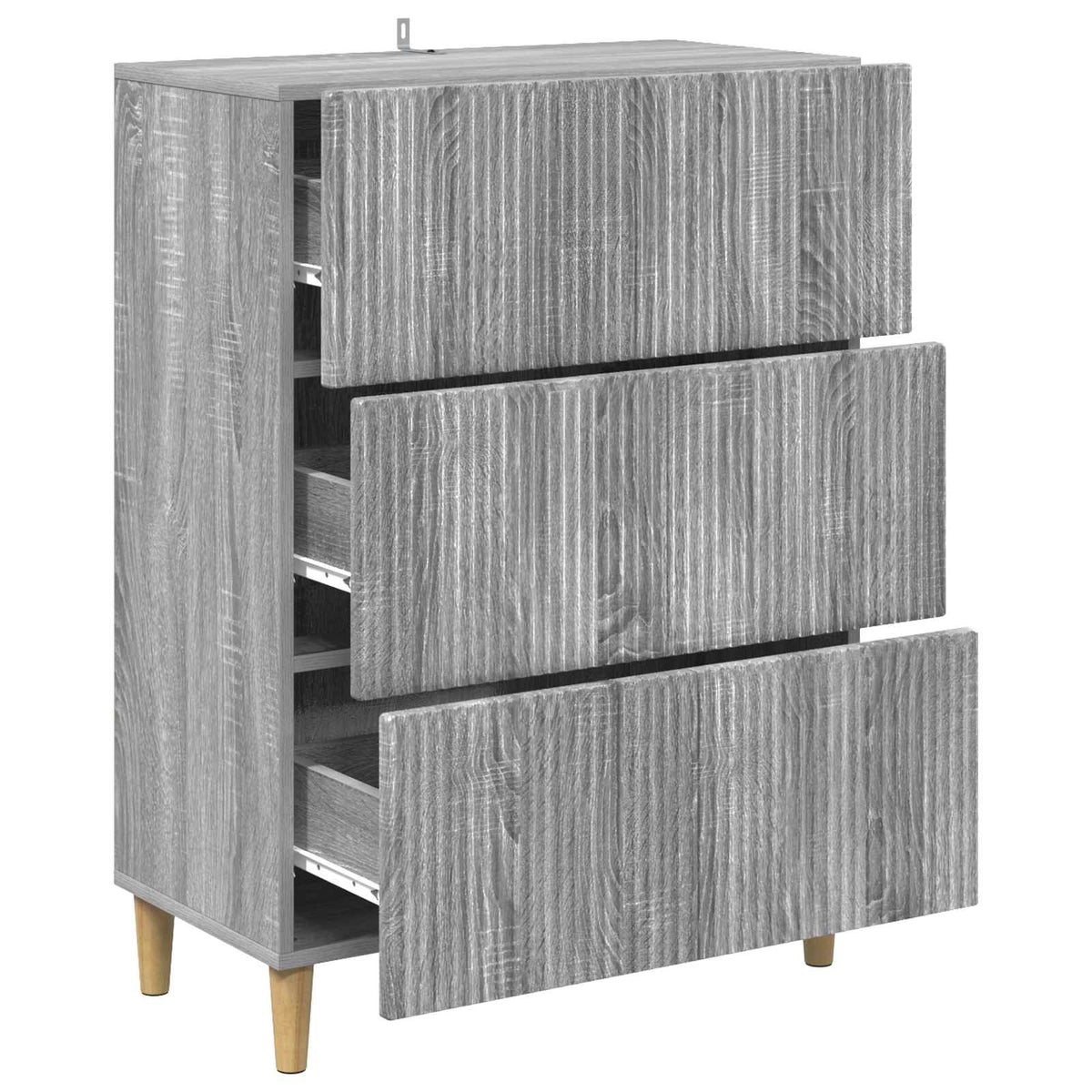 Schubladenschrank 66 x 34,5 x 90 cm Holzwerkstoff Sonoma-Grau