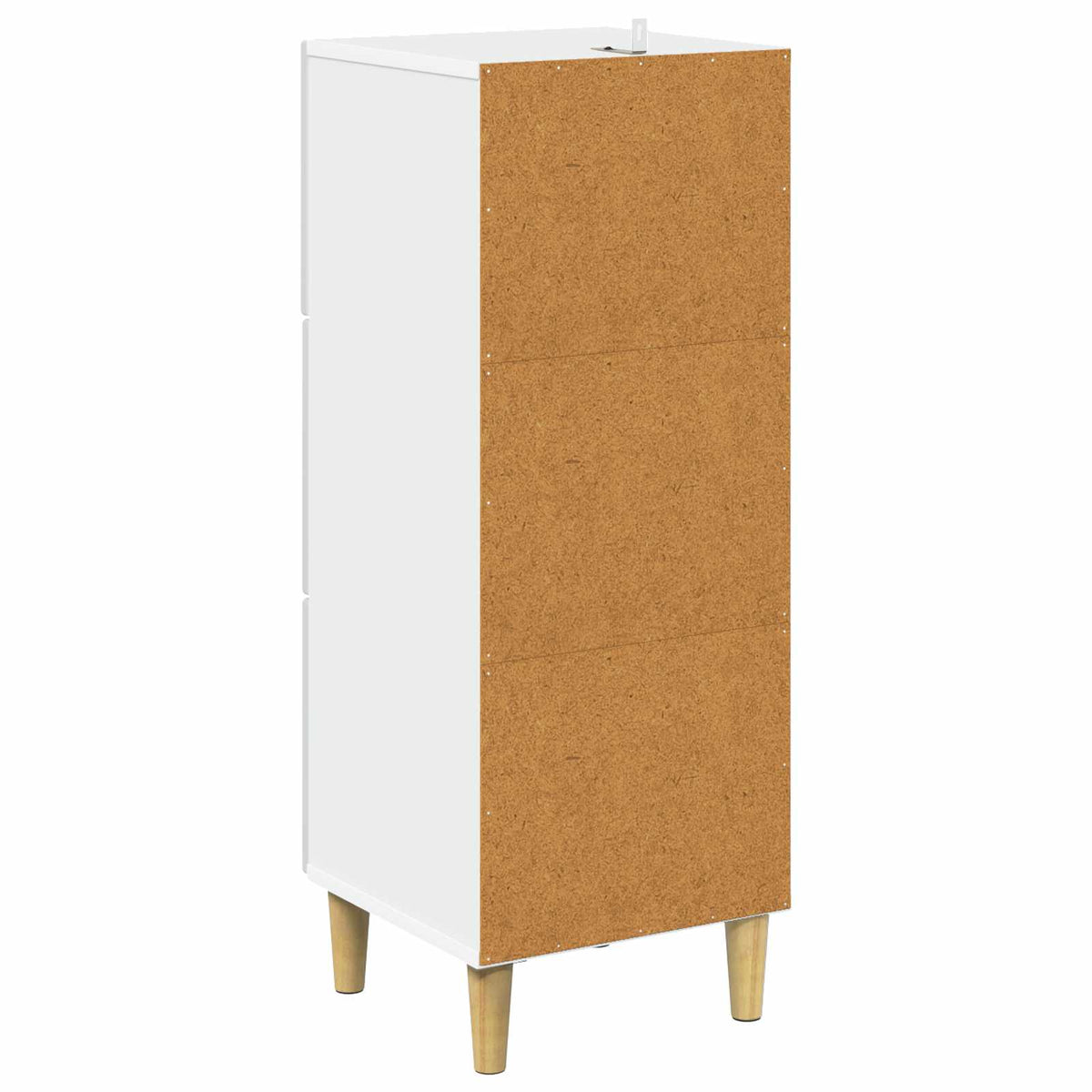 Schubladenschrank Weiß 33 x 34,5 x 90 cm Holzwerkstoff
