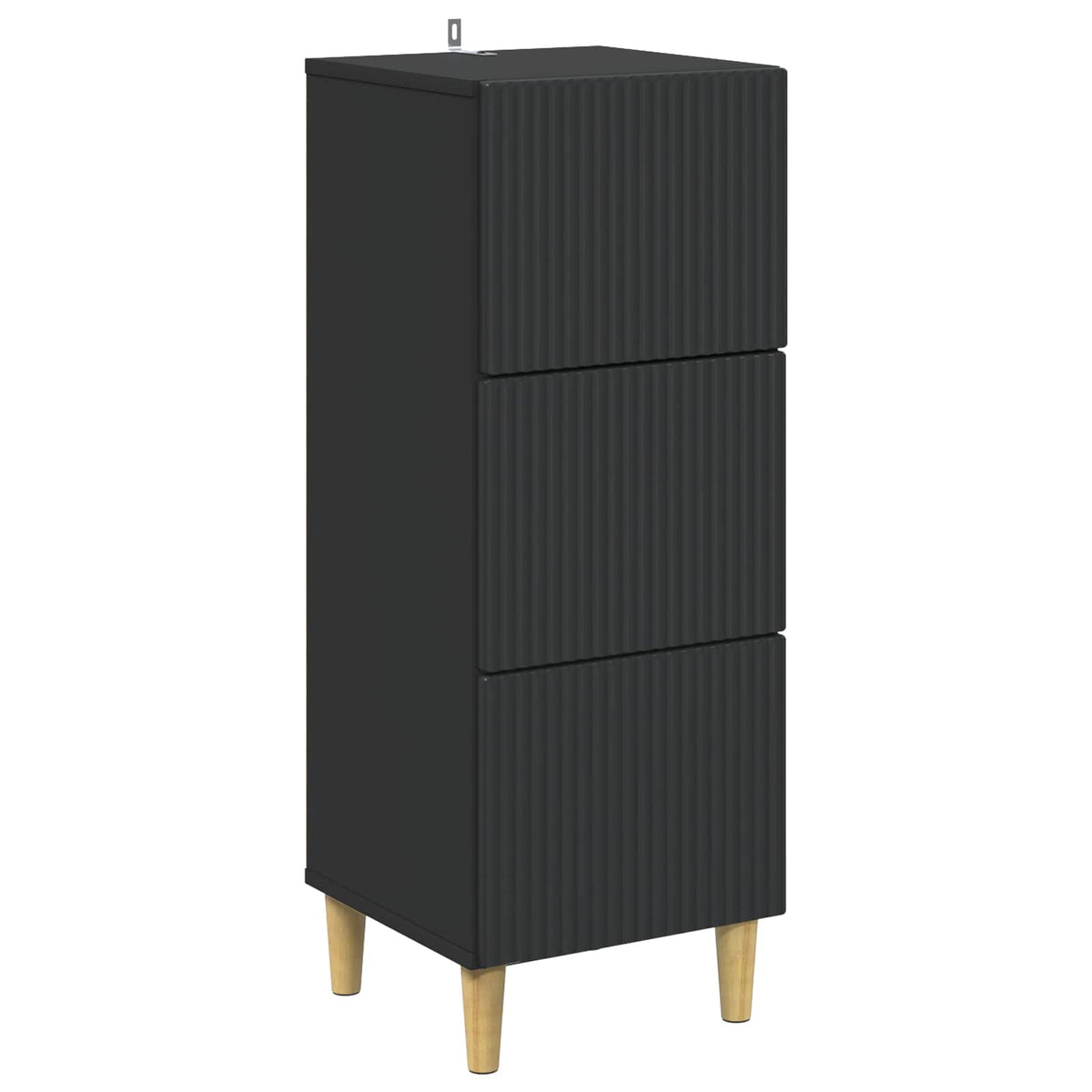 Schubladenschrank Schwarz 33 x 34,5 x 90 cm Holzwerkstoff