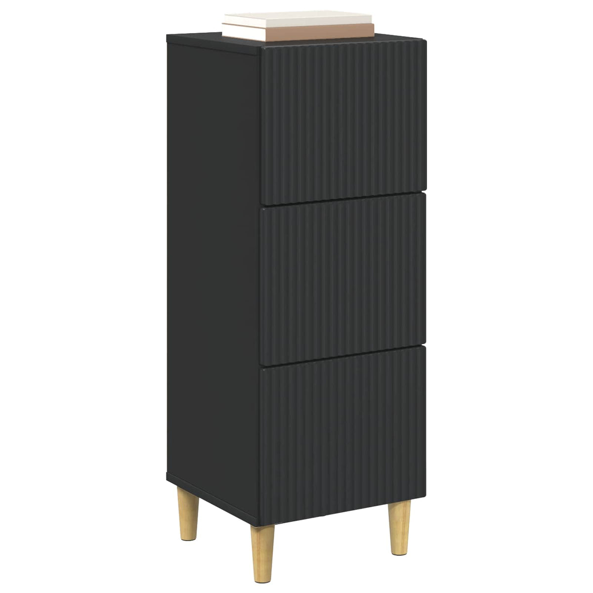 Schubladenschrank Schwarz 33 x 34,5 x 90 cm Holzwerkstoff