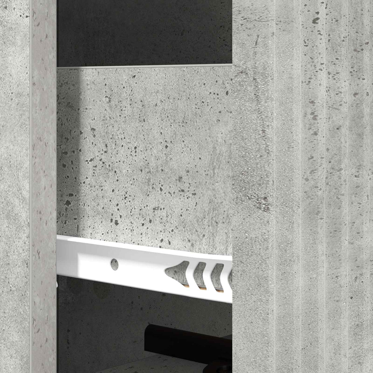 Schubladenschrank Betongrau 33 x 34,5 x 90 cm Holzwerkstoff