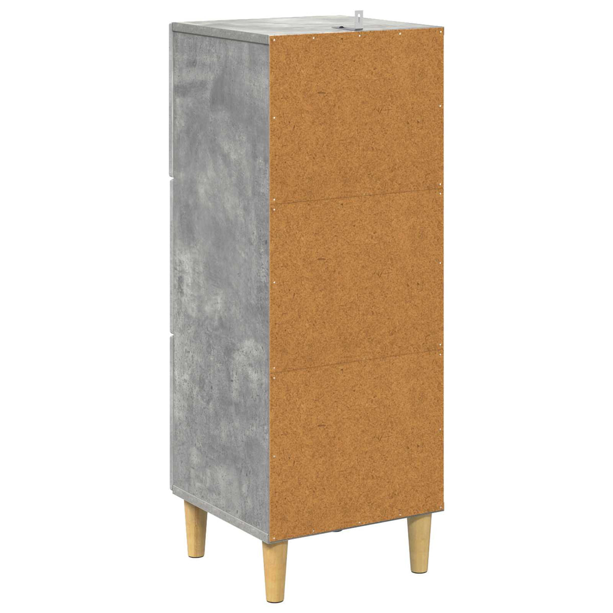 Schubladenschrank Betongrau 33 x 34,5 x 90 cm Holzwerkstoff