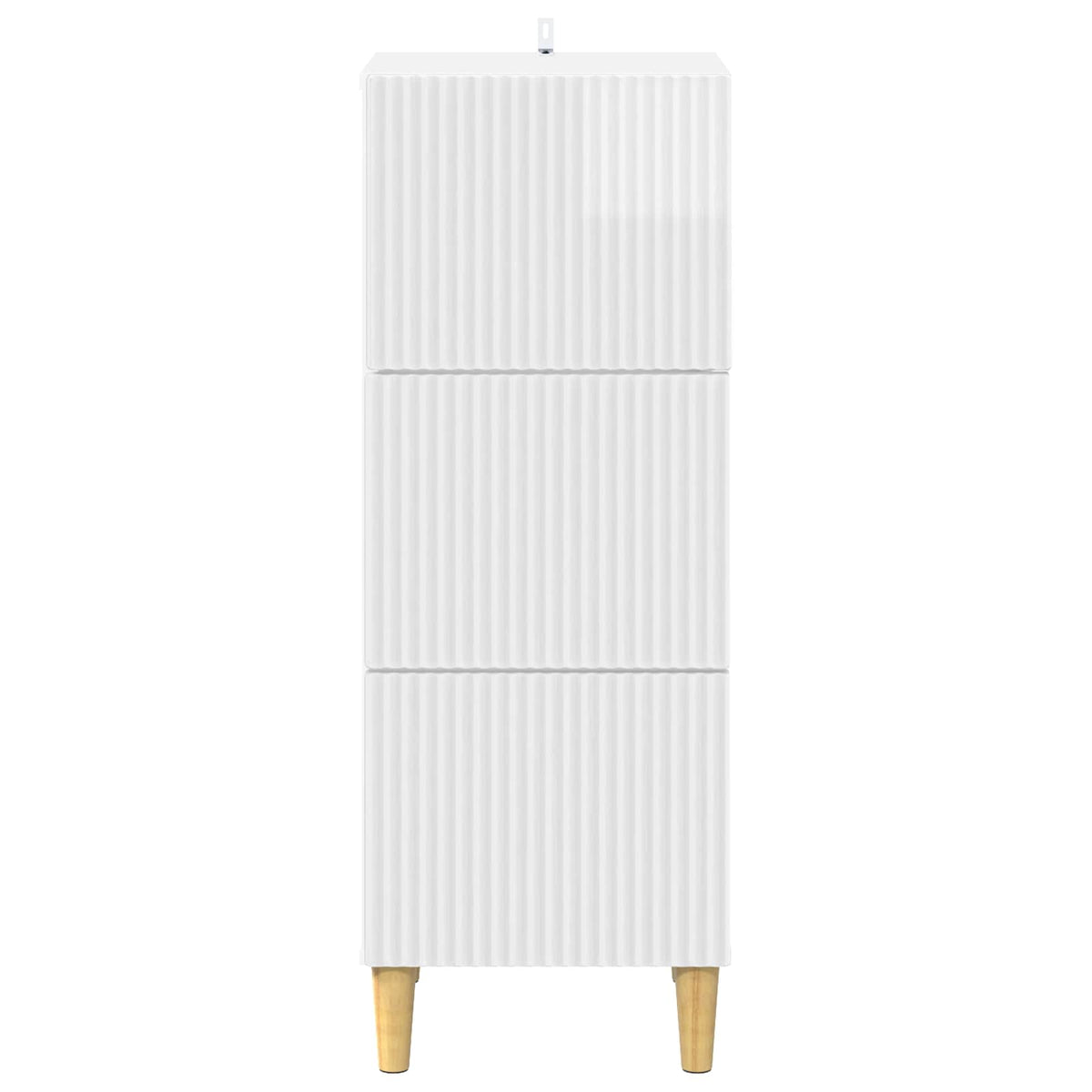 Schubladenschrank Hochglanz Weiß 33 x 34,5 x 90 cm