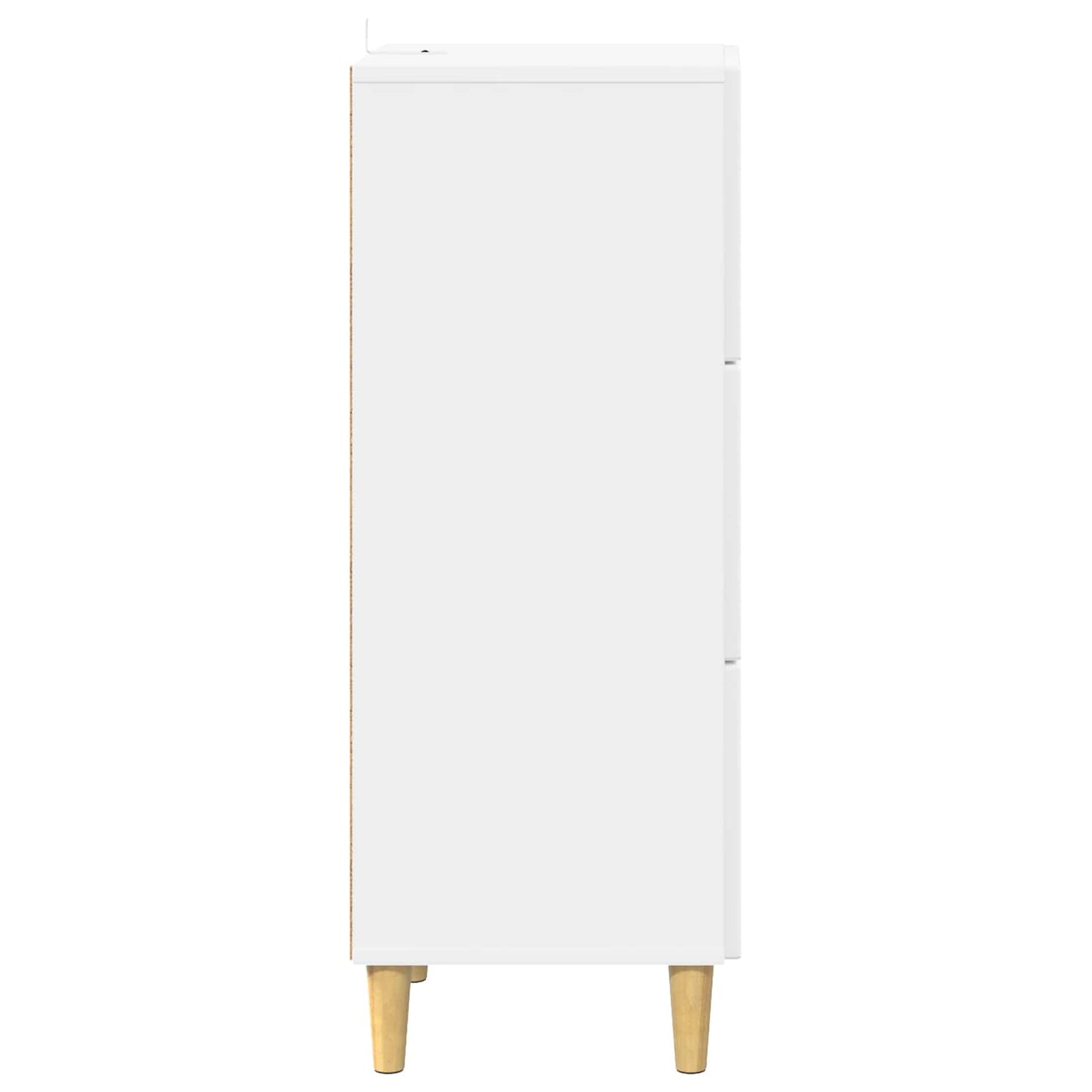 Schubladenschrank Hochglanz Weiß 33 x 34,5 x 90 cm