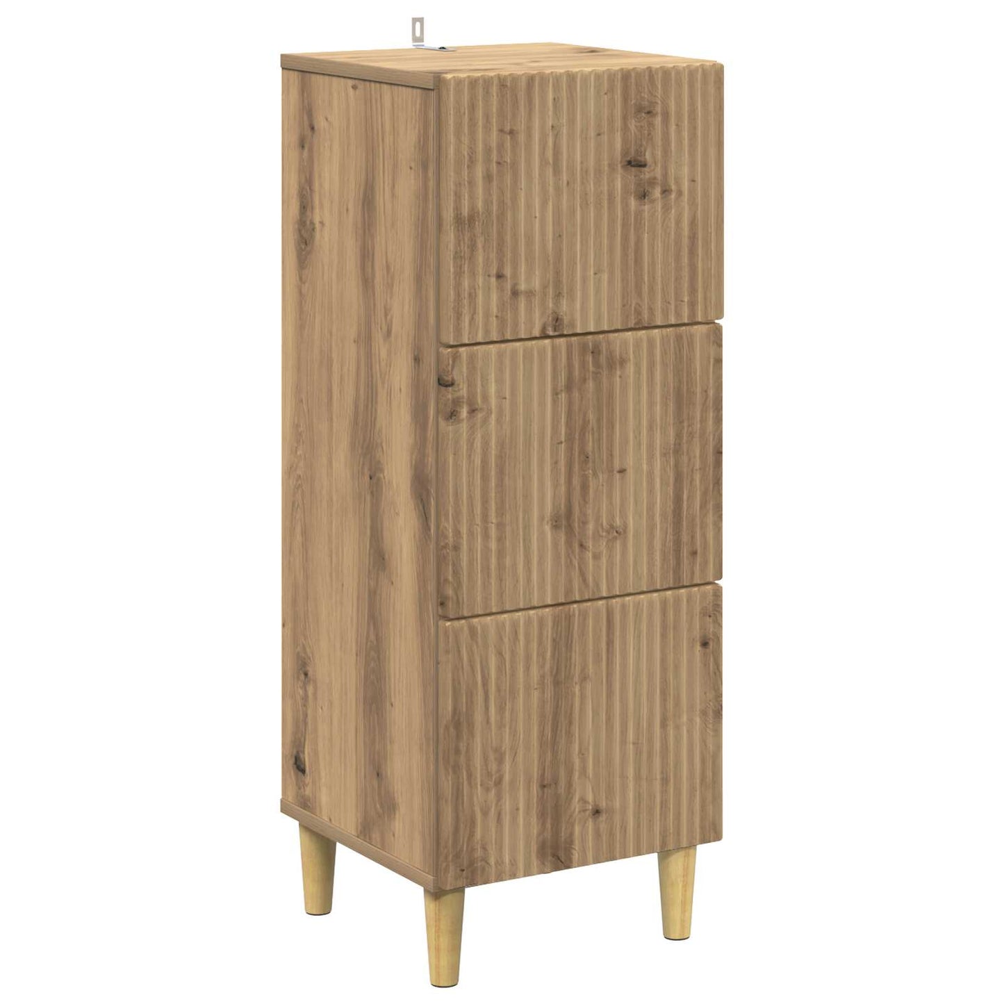 Schubladenschrank 33 x 34,5 x 90 cm Holzwerkstoff Artisan-Eiche