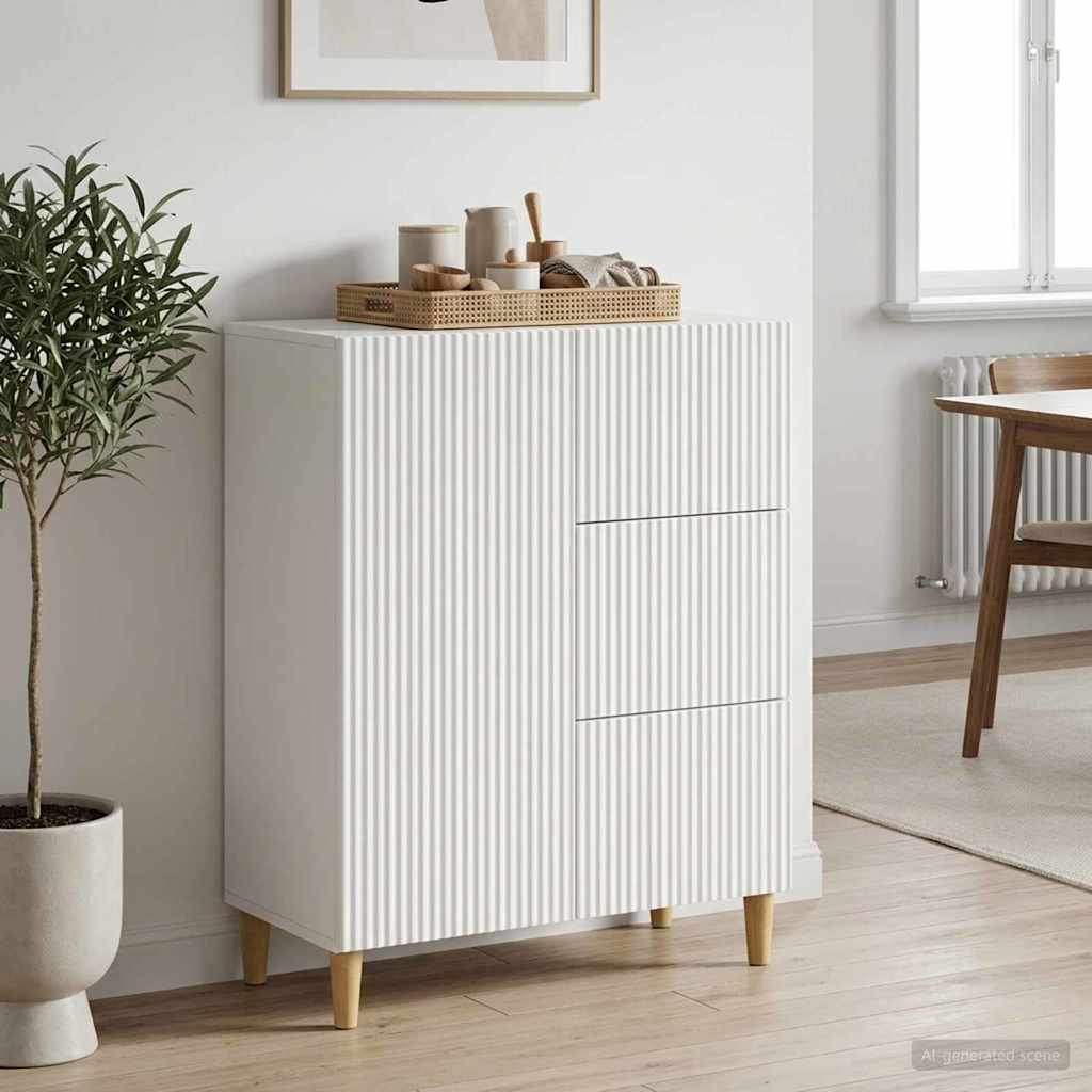 Sideboard Weiß 66 x 34,5 x 90 cm Holzwerkstoff
