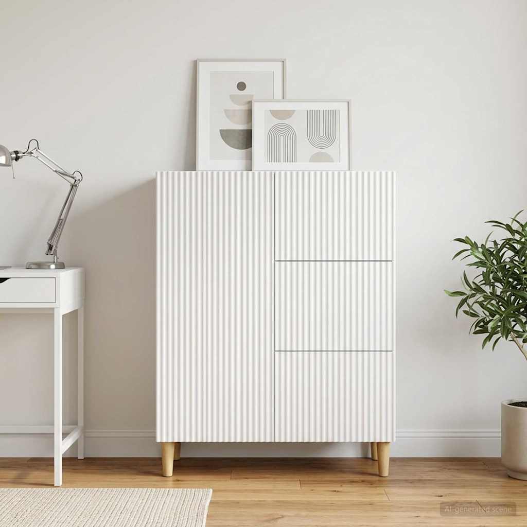 Sideboard Weiß 66 x 34,5 x 90 cm Holzwerkstoff