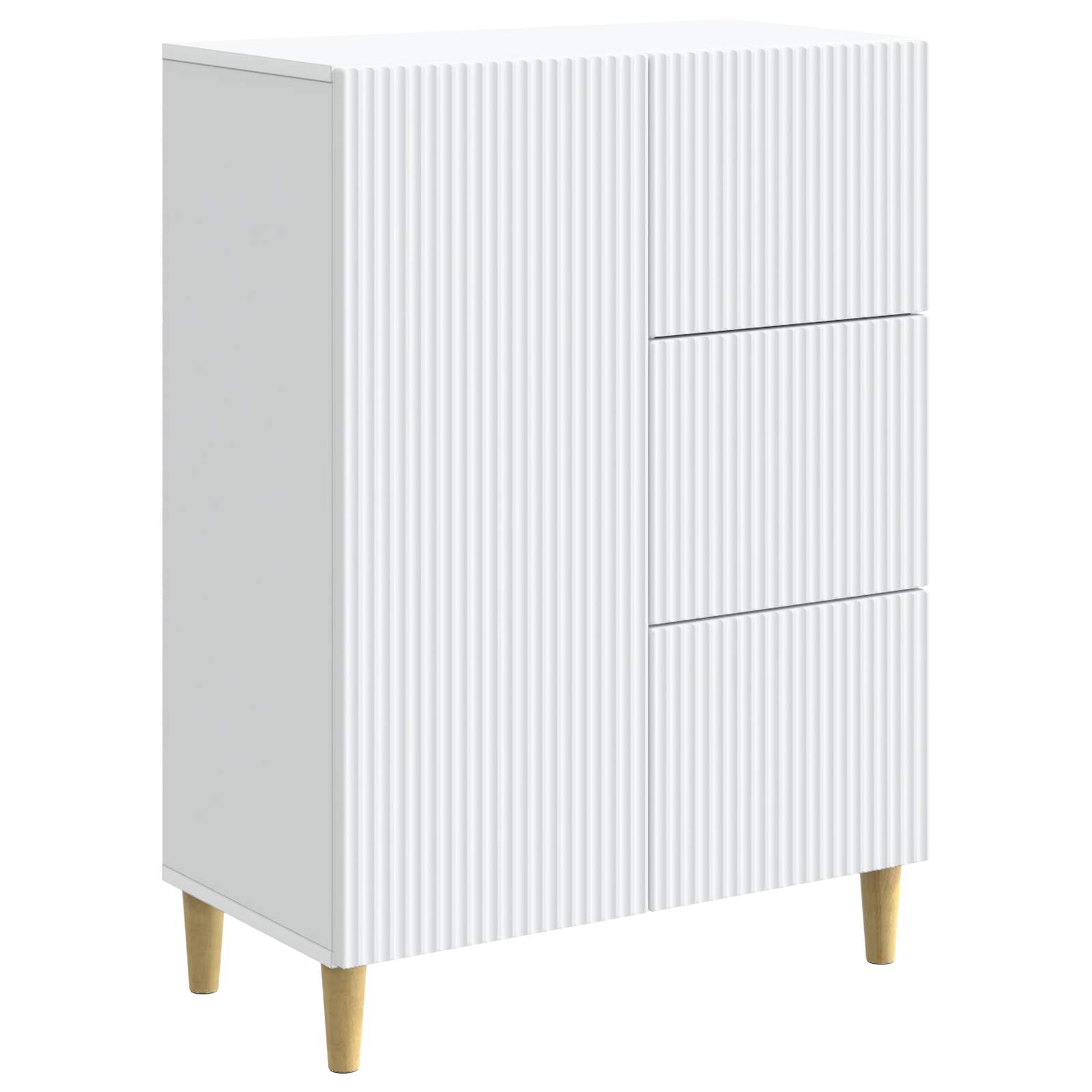 Sideboard Weiß 66 x 34,5 x 90 cm Holzwerkstoff