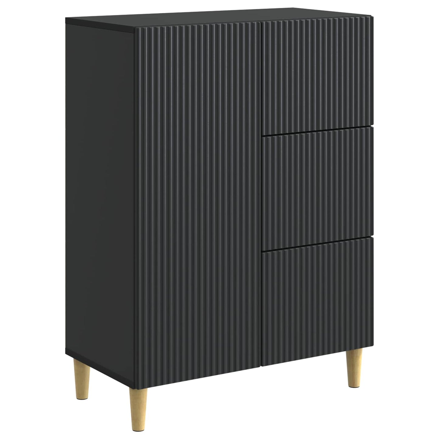 Sideboard Schwarz 66 x 34,5 x 90 cm Holzwerkstoff