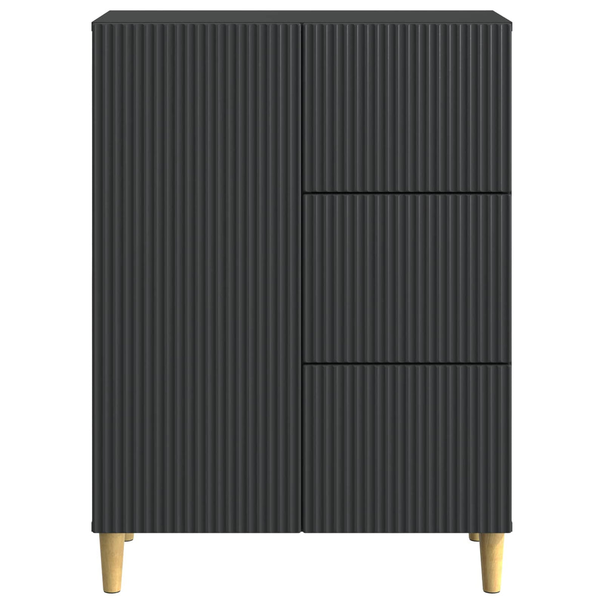 Sideboard Schwarz 66 x 34,5 x 90 cm Holzwerkstoff