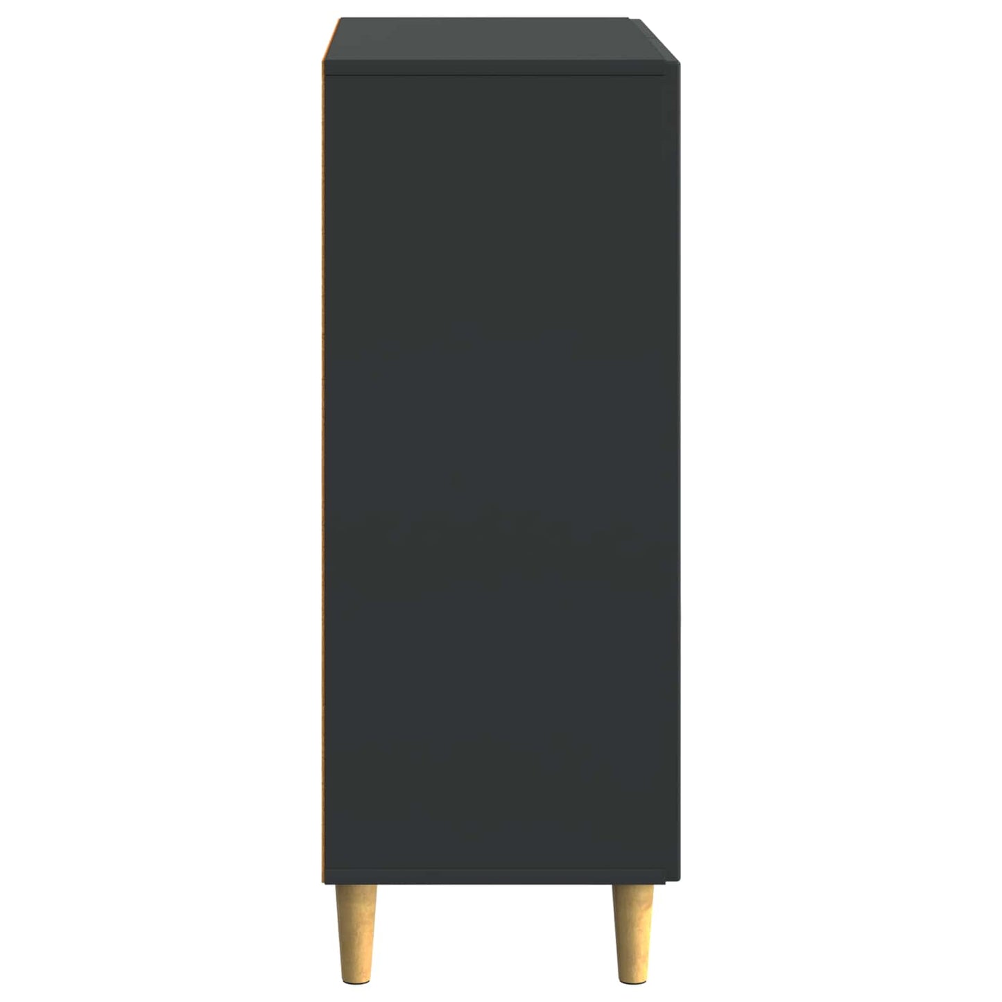 Sideboard Schwarz 66 x 34,5 x 90 cm Holzwerkstoff