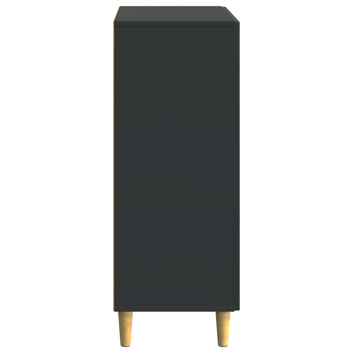 Sideboard Schwarz 66 x 34,5 x 90 cm Holzwerkstoff