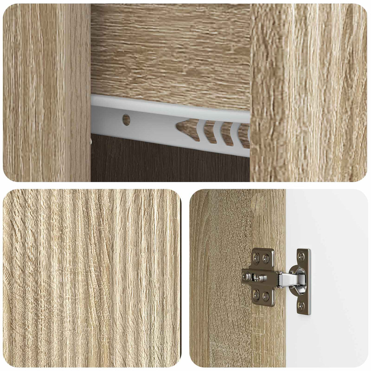 Sideboard Sonoma-Eiche 66 x 34,5 x 90 cm Holzwerkstoff