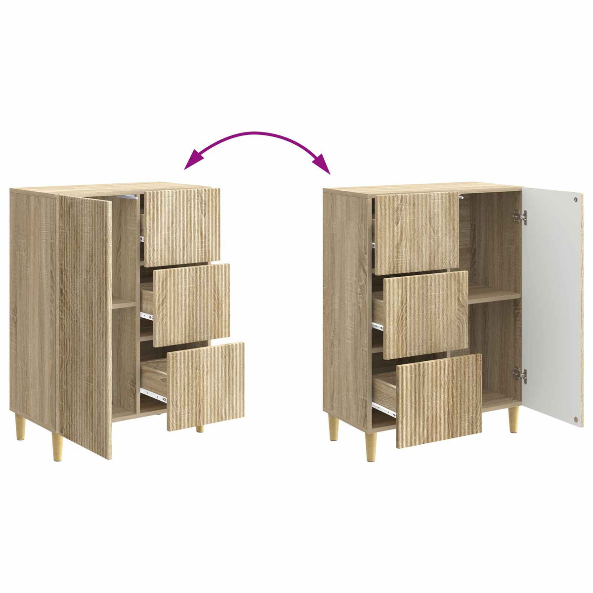 Sideboard Sonoma-Eiche 66 x 34,5 x 90 cm Holzwerkstoff