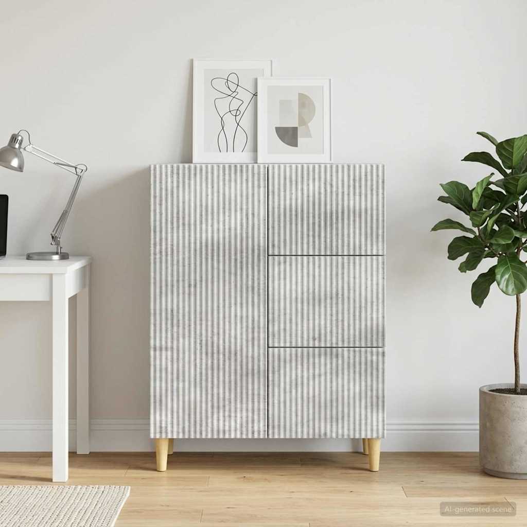 Sideboard Betongrau 66 x 34,5 x 90 cm Holzwerkstoff