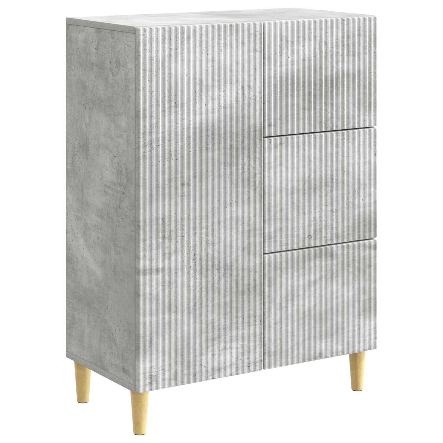Sideboard Betongrau 66 x 34,5 x 90 cm Holzwerkstoff
