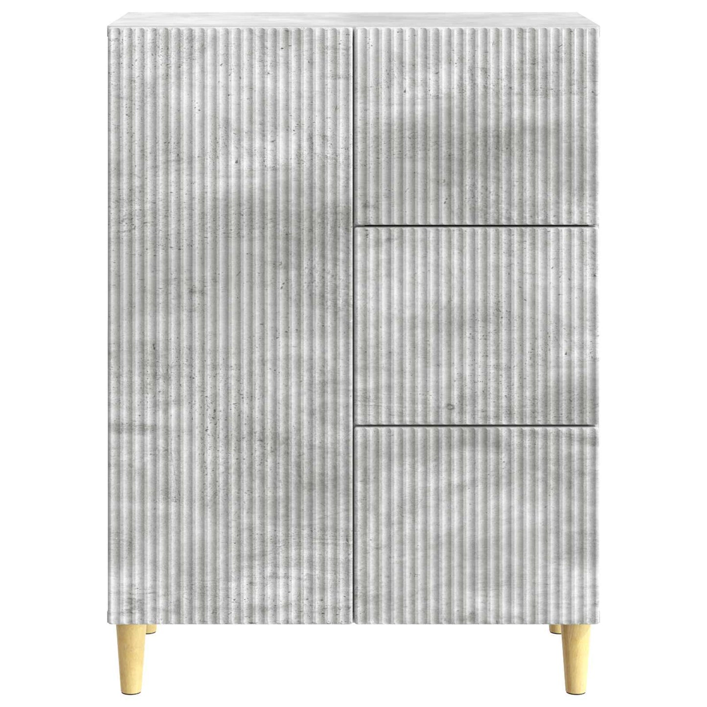 Sideboard Betongrau 66 x 34,5 x 90 cm Holzwerkstoff