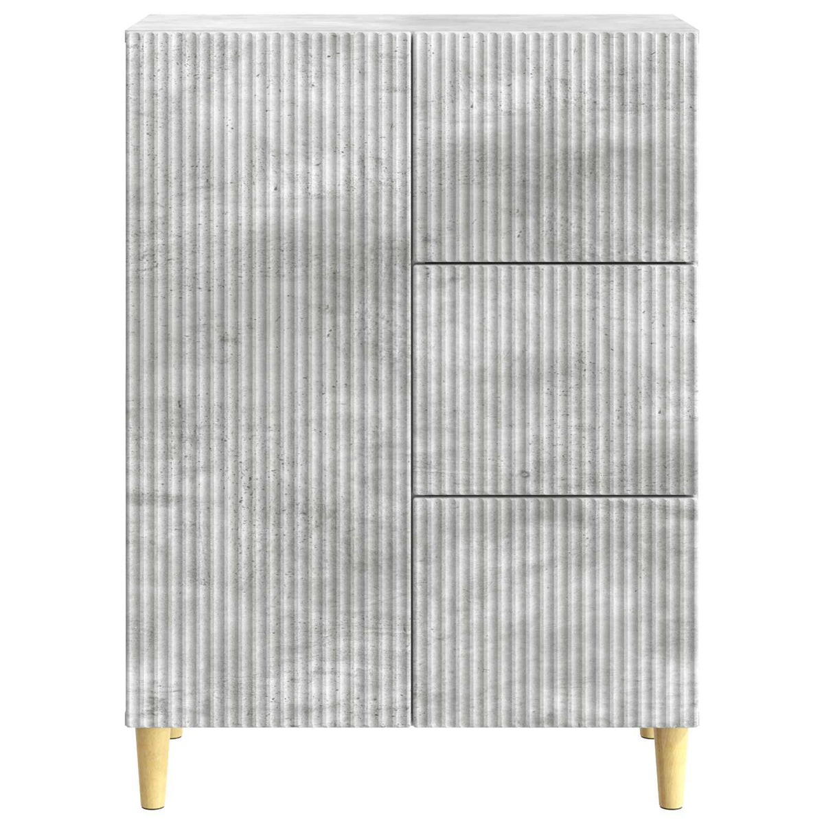 Sideboard Betongrau 66 x 34,5 x 90 cm Holzwerkstoff
