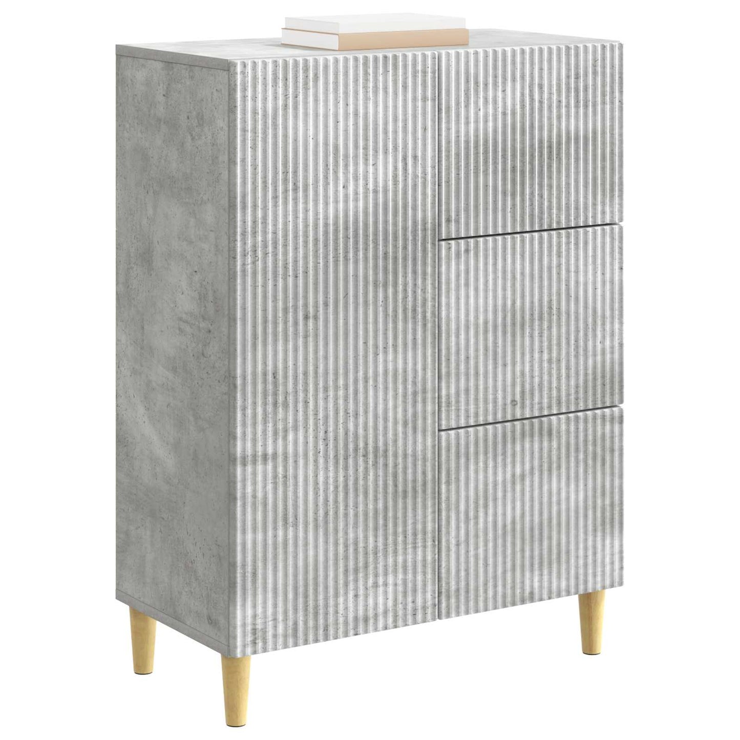 Sideboard Betongrau 66 x 34,5 x 90 cm Holzwerkstoff