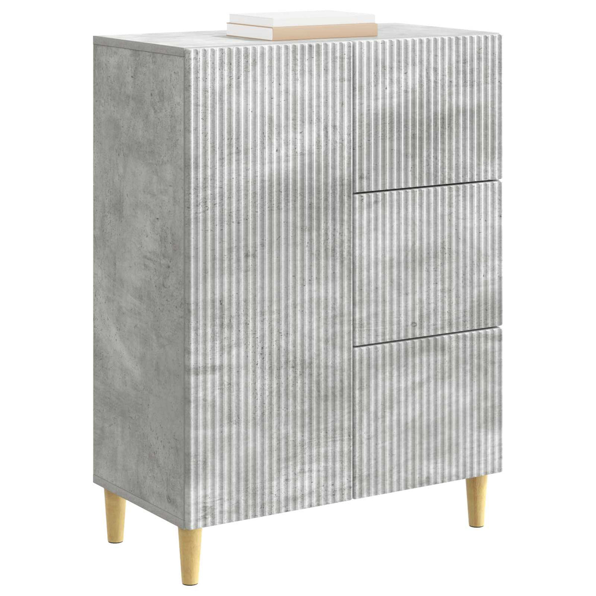 Sideboard Betongrau 66 x 34,5 x 90 cm Holzwerkstoff