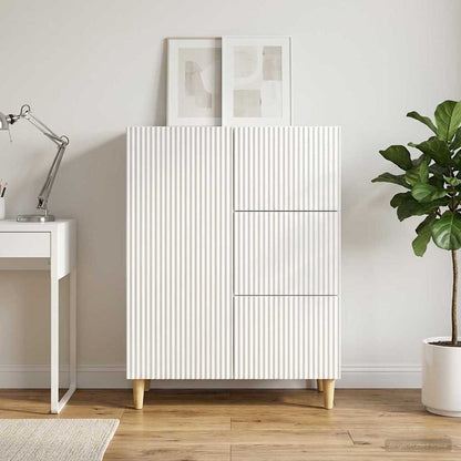 Sideboard Hochglanz Weiß 66 x 34,5 x 90 cm Holzwerkstoff