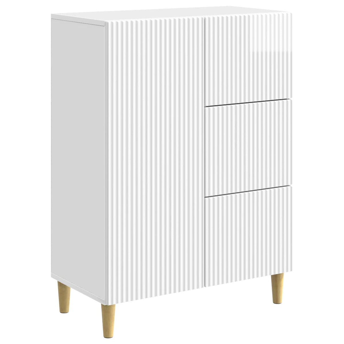 Sideboard Hochglanz Weiß 66 x 34,5 x 90 cm Holzwerkstoff