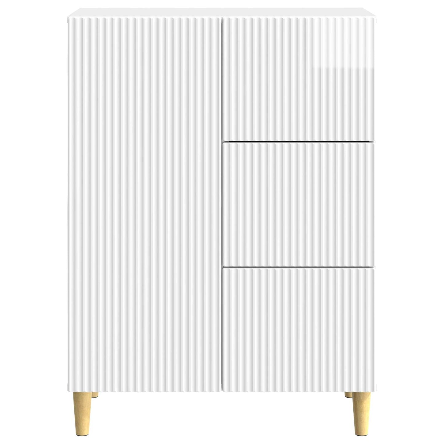 Sideboard Hochglanz Weiß 66 x 34,5 x 90 cm Holzwerkstoff