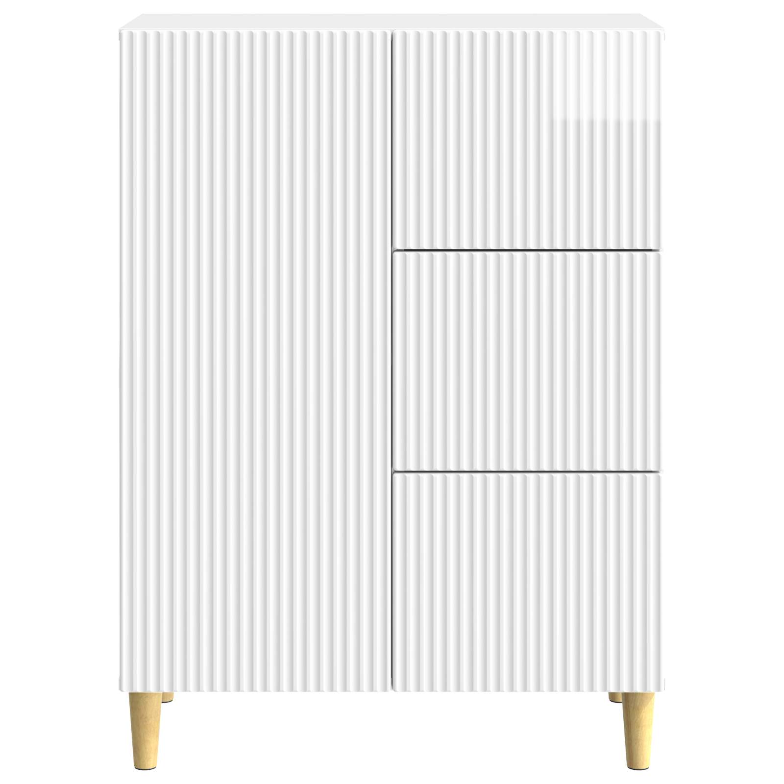 Sideboard Hochglanz Weiß 66 x 34,5 x 90 cm Holzwerkstoff