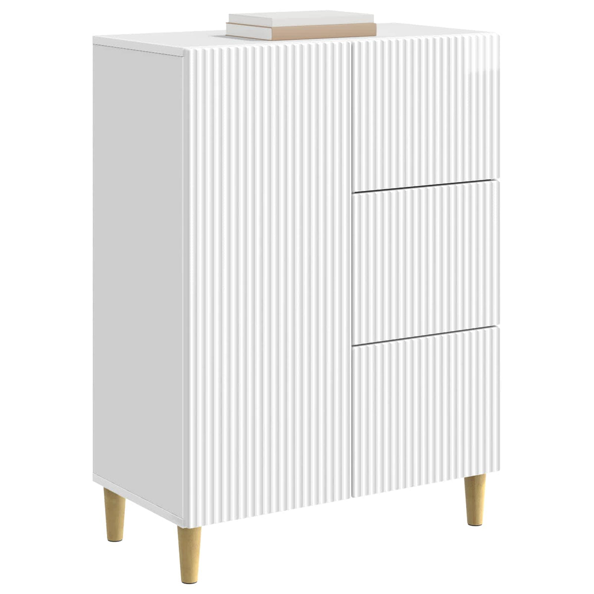 Sideboard Hochglanz Weiß 66 x 34,5 x 90 cm Holzwerkstoff