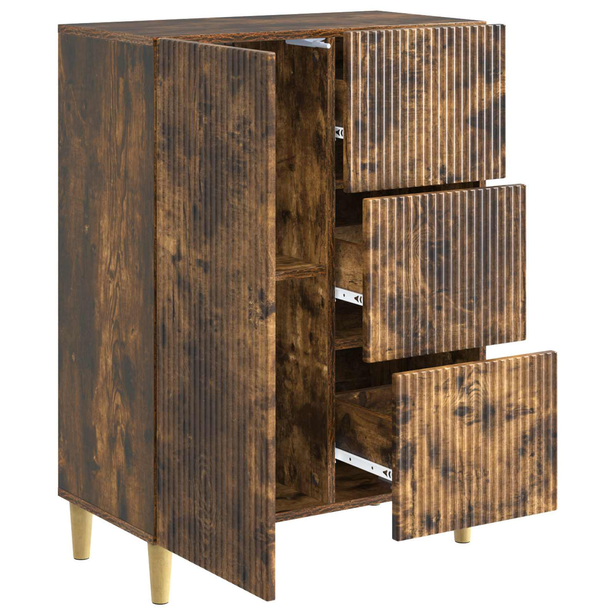 Sideboard Geräucherte Eiche 66 x 34,5 x 90 cm Holzwerkstoff