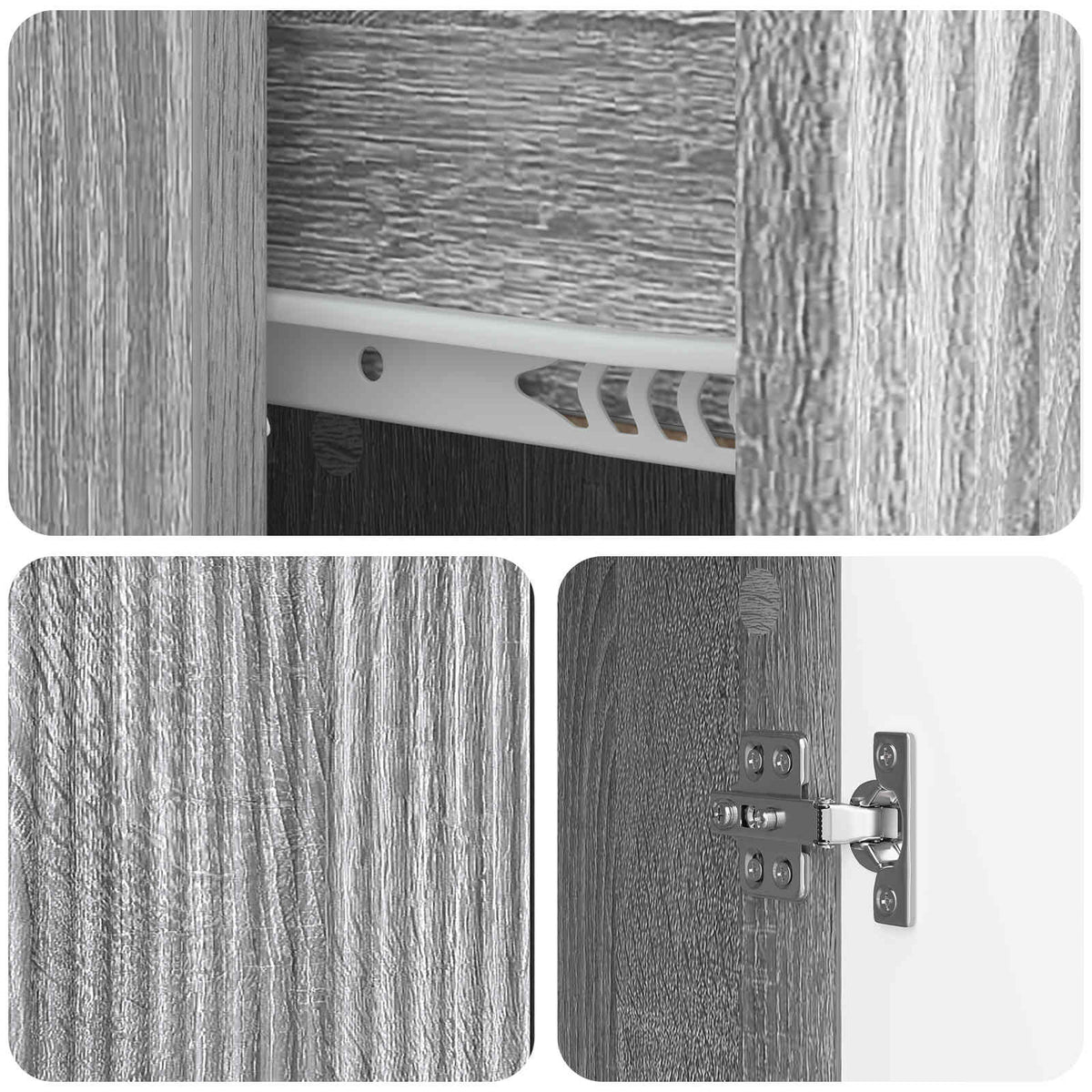Sideboard Graues Sonoma 66 x 34,5 x 90 cm Holzwerkstoff