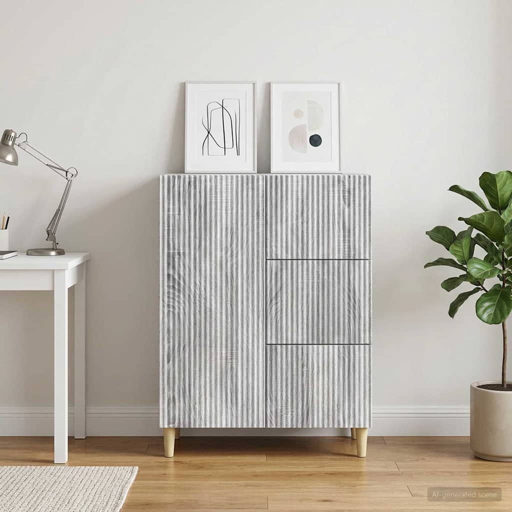 Sideboard Graues Sonoma 66 x 34,5 x 90 cm Holzwerkstoff