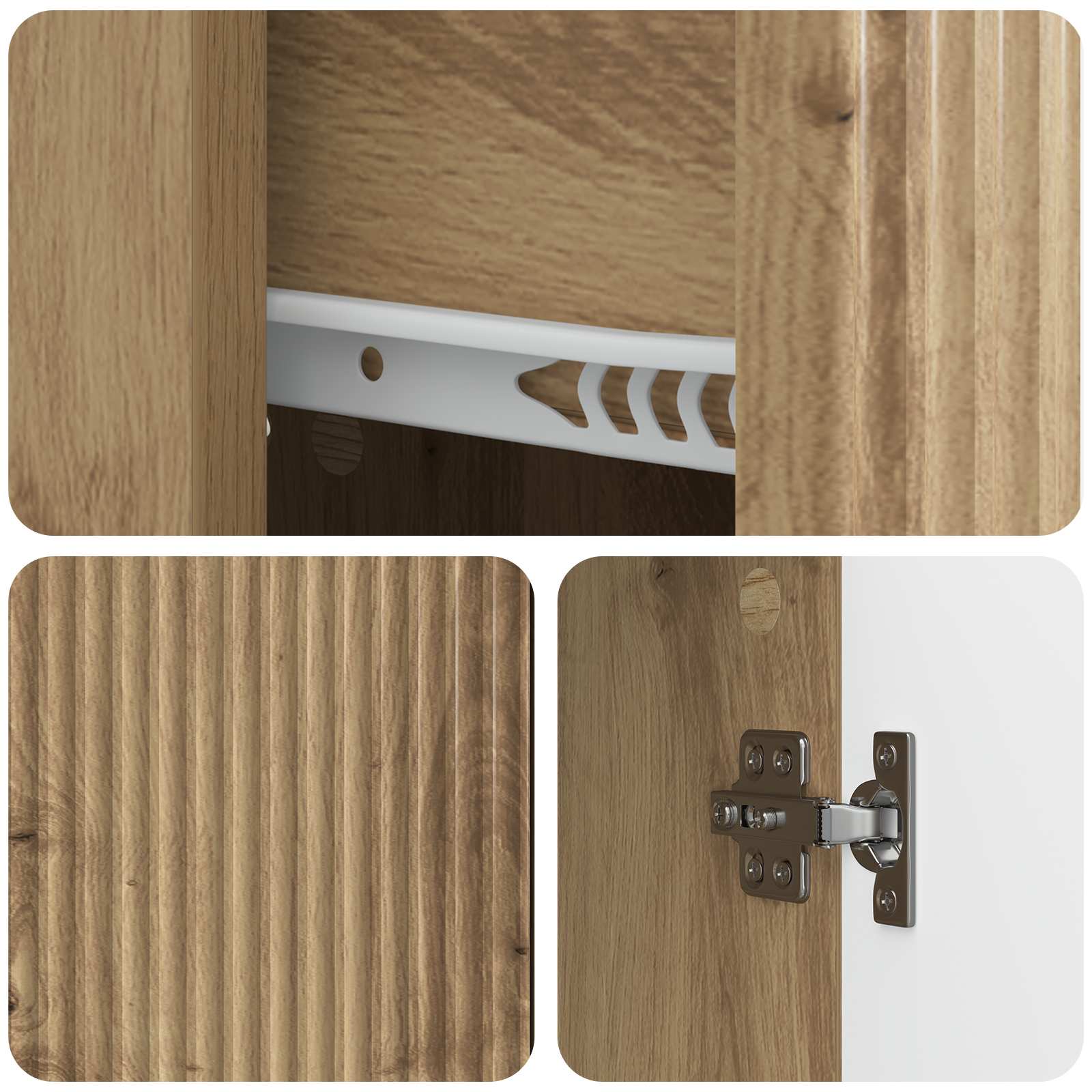 Sideboard Artisan-Eiche 66 x 34,5 x 90 cm Holzwerkstoff