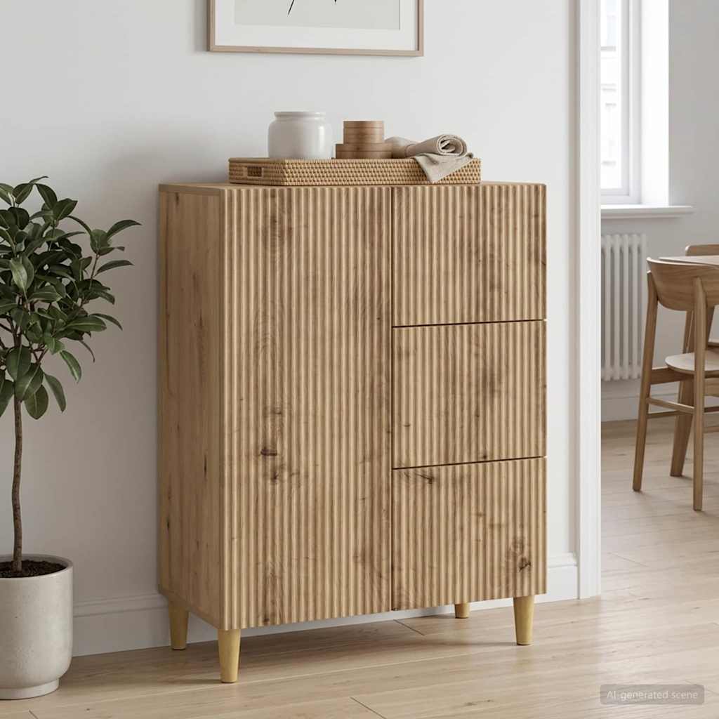 Sideboard Artisan-Eiche 66 x 34,5 x 90 cm Holzwerkstoff